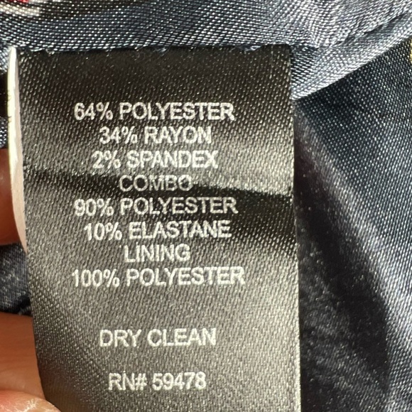 SAVILE ROW CO. London One Button Blazer Navy Blue Plaid Size Medium - Picture 8 of 8